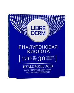 Buy Libriderm Hyaluronic acid 120Mg tablets 0.6G No. 30 Set of 2 Products (Bad) | Online Pharmacy | https://pharm-pills.com