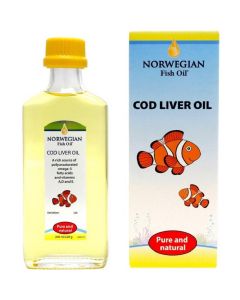 Buy Norwegian Fish Oil Omega-3 Liver Oil Cod bottle 240ml (Bad) | Online Pharmacy | https://pharm-pills.com