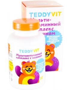 Buy Vitamins for children Teddyvit with choline lozenges 30 pcs citrus mix | Online Pharmacy | https://pharm-pills.com