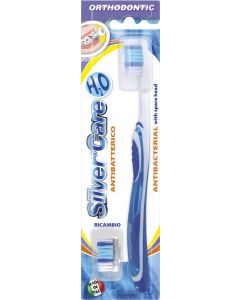 Buy Silver Care Orthodontic toothbrush 'H2O Orthodontic', for gentle care of teeth during treatment with a bracket system, medium hardness, assorted | Online Pharmacy | https://pharm-pills.com