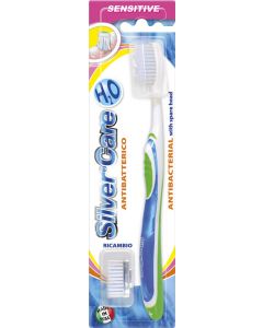 Buy Toothbrush for sensitive teeth Silver Care 'H2O Sensitive', soft, color: green | Online Pharmacy | https://pharm-pills.com