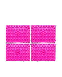 Buy Orthopedic acupuncture mat for acupressure, modular, puzzle, 4 pcs pink | Online Pharmacy | https://pharm-pills.com