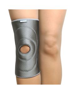 Buy B.Well knee bandage made of aeroprene, with a fixing patellar ring, mesh in the popliteal region W-3314 MED, gray, size s | Online Pharmacy | https://pharm-pills.com