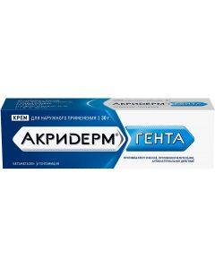 Buy Akriderm GENTA cream for plank beds. approx. 0.05% + 0.1% tube 30g | Online Pharmacy | https://pharm-pills.com