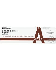 Buy Diclofenac-Akrikhin 1% 40.0 Gel for external use, Tube | Online Pharmacy | https://pharm-pills.com