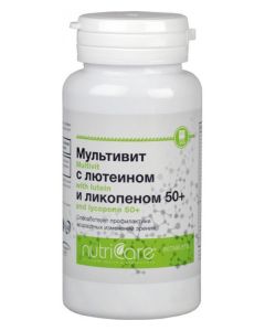 Buy Multivit with lutein and lycopene 50+ (vitamin and mineral complex), 60 tablets, Nutricare International Inc. (USA) | Online Pharmacy | https://pharm-pills.com