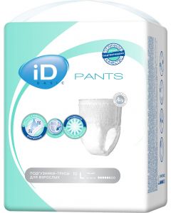 Buy Diapers-pants for adults iD Pants Basic, 730321550, size L, 10 pcs | Online Pharmacy | https://pharm-pills.com