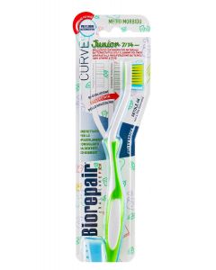 Buy Biorepair Curve Junior curved children's toothbrush, green | Online Pharmacy | https://pharm-pills.com