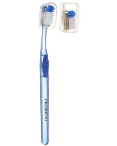 Buy President Toothbrush 'Gold', with replaceable head, medium hard, color: gold, blue | Online Pharmacy | https://pharm-pills.com