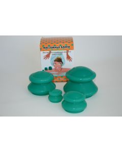 Buy Massage silicated jars for vacuum massage made of anti -allergenic silicone 4 pieces per pack  | Online Pharmacy | https://pharm-pills.com