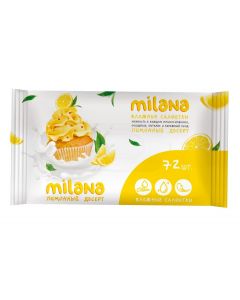 Buy Grass Milana wet wipes Lemon dessert, antibacterial, 72 pcs | Online Pharmacy | https://pharm-pills.com