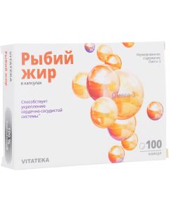 Buy Fish oil 'Vitateca', capsules 0.37 g, # 100 | Online Pharmacy | https://pharm-pills.com