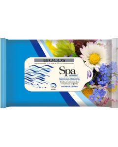 Buy BioCos Wet wipes 'SPA Aroma. Spring flowers', 15 pcs | Online Pharmacy | https://pharm-pills.com