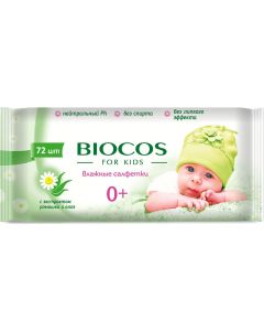 Buy BioCos Wet wipes, for children, 72 pcs | Online Pharmacy | https://pharm-pills.com