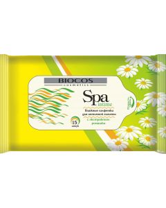 Buy BioCos Napkins for intimate hygiene 'SPA Intime. Chamomile', 15 pcs | Online Pharmacy | https://pharm-pills.com