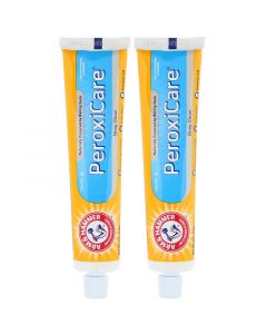 Buy Arm & Hammer, PeroxiCare , Deep clean, anti-caries toothpaste with fluoride, pure peppermint, double wrapping, 6.0 ounces (170 g) each | Online Pharmacy | https://pharm-pills.com