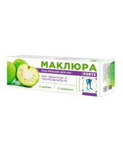 Buy Gel-balm for legs for varicose veins and thrombophlebitis Ekobiz Maklura Forte Kalanchoe Donnik, 100 ml | Online Pharmacy | https://pharm-pills.com