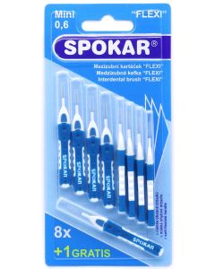 Buy Spokar Flexi 0.6 cylindrical brush with flexible two-component handle, 8 pcs + 1 pcs | Online Pharmacy | https://pharm-pills.com