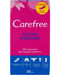 Buy Carefree FlexiForm Panty Liners, breathable, 30 pcs | Online Pharmacy | https://pharm-pills.com