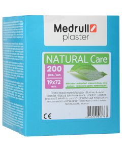 Buy Adhesive plaster Medrull Medrull Set of plasters 'Natural Care', 1.9x7.2 cm, # 200  | Online Pharmacy | https://pharm-pills.com