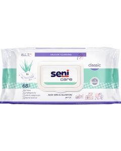 Buy Seni Wet wipes Classic with aloe vera and allantoin, 68 pcs | Online Pharmacy | https://pharm-pills.com