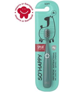 Buy Splat Junior Toothbrush , with silver ions, soft bristles, for ages 4+, turquoise | Online Pharmacy | https://pharm-pills.com