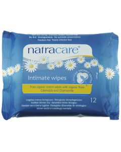 Buy Wet wipes for intimate hygiene Natracare Organic Cotton, 12 pcs | Online Pharmacy | https://pharm-pills.com