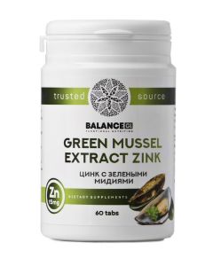 Buy Balance Group Life. 'Green Mussel Extract with Zinc' Immunity. Vessels and heart. Liver. Gastrointestinal tract. 60 tab. 200 mg each. | Online Pharmacy | https://pharm-pills.com