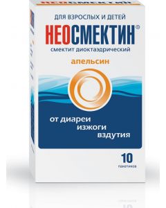 Buy Neosmectin Powder for oral suspension, orange, 3 g sachet, # 10 | Online Pharmacy | https://pharm-pills.com