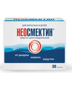 Buy Neosmectin Powder for preparation of suspension for oral administration, vanilla, 3 g sachet, # 30 | Online Pharmacy | https://pharm-pills.com