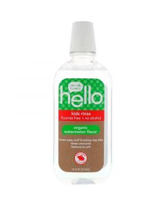 Buy Hello Tongue Scrubber, Children's Mouthwash, Fluoride & Alcohol Free, Watermelon Flavor, 16 fl. oz. (473 ml) | Online Pharmacy | https://pharm-pills.com