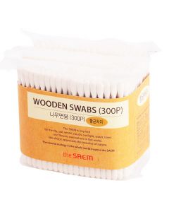 Buy The Saem Cotton buds Wooden Swab, 300 pieces (100% cotton) | Online Pharmacy | https://pharm-pills.com