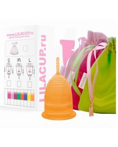 Buy LilaCup BOX PLUS menstrual cup size M orange | Online Pharmacy | https://pharm-pills.com