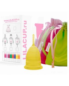 Buy Menstrual cup LilaCup BOX PLUS size S yellow | Online Pharmacy | https://pharm-pills.com