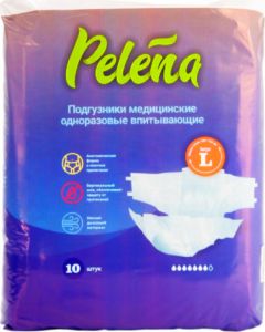 Buy Pelena disposable absorbent diapers size L 10 pcs | Online Pharmacy | https://pharm-pills.com