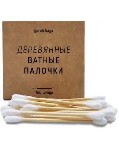 Buy Wooden cotton swabs, 100 pcs. | Online Pharmacy | https://pharm-pills.com