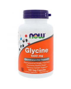 Buy Now Foods, Glycine, Glycine, 1000 mg, 100 Veggie Caps . | Online Pharmacy | https://pharm-pills.com