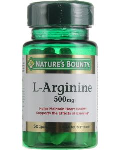 Buy Natural Bounty L- Arginine 500 mg capsule # 50 | Online Pharmacy | https://pharm-pills.com