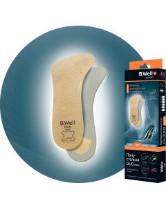 Buy B.Well half insoles, soft, with support for the longitudinal and transverse arches of the foot, leather, DUO mini, FW-622 MED, size 38 | Online Pharmacy | https://pharm-pills.com