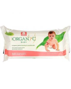 Buy Organyc, Organic Cotton Baby Wipes, Sensitive Skin, 60 packs | Online Pharmacy | https://pharm-pills.com