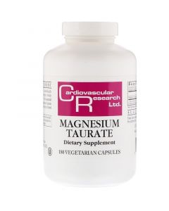 Buy Cardiovascular Research, Magnesium Taurate , 180 Vegetarian Capsules  | Online Pharmacy | https://pharm-pills.com