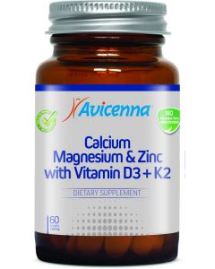 Buy Avicenna Calcium Magnesium Zinc D3 and K2 - 60 tablets | Online Pharmacy | https://pharm-pills.com