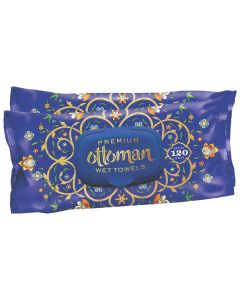 Buy Wet Wipes Perfumed Ottoman Premium Blue 120pcs (2 pack) | Online Pharmacy | https://pharm-pills.com