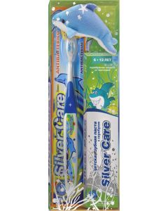 Buy Silver Care dental kit for children, 6 to 12 years old, assorted toy | Online Pharmacy | https://pharm-pills.com