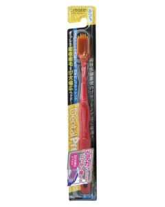 Buy Create Toothbrush with Wide Cleaning Head and Super Fine Bristles , Medium, Red  | Online Pharmacy | https://pharm-pills.com