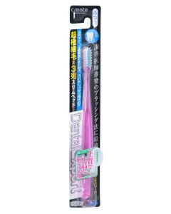 Buy Create Toothbrush with a narrow cleaning head and super fine bristles, medium hard, color: pink | Online Pharmacy | https://pharm-pills.com