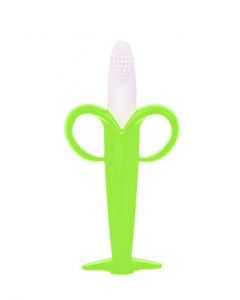 Buy Baby toothbrush teether silicone massager Banana green | Online Pharmacy | https://pharm-pills.com