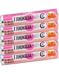 Buy Glucose + vitS Bioterra with raspberry flavor, tablets 2.6 g No. 14 (roll) x 5 (block of 5 rolls) | Online Pharmacy | https://pharm-pills.com