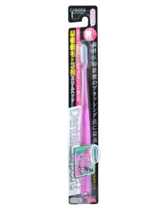 Buy Create Toothbrush with narrow cleaning head and super fine bristles, soft, color: pink | Online Pharmacy | https://pharm-pills.com