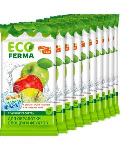 Buy Vanguard ECO Ferma wet wipes, for processing vegetables and fruits, 48123, 10 packs | Online Pharmacy | https://pharm-pills.com